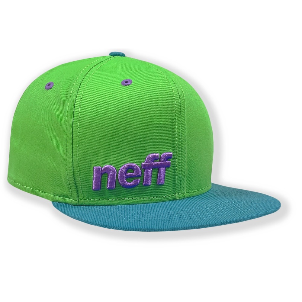Neff Daily Cap / Hat - NWT Mens Snapback Slime / Purple / Teal - #45239-CL1